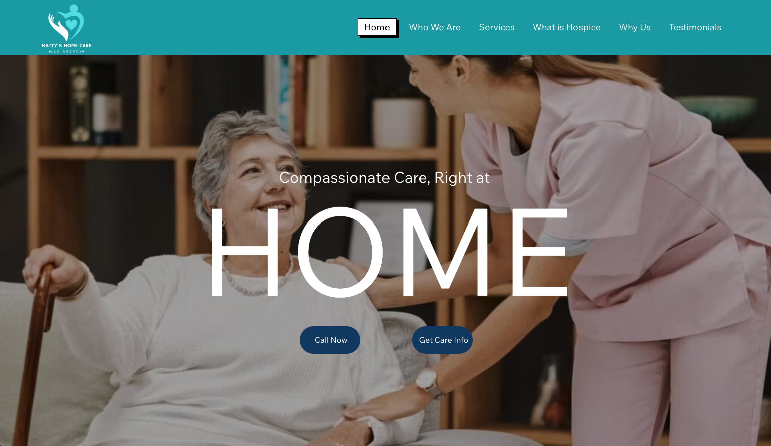 Matty's Home Care website