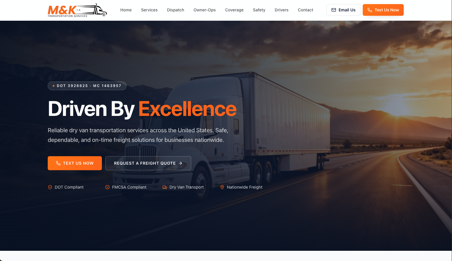 M&K Transportation website